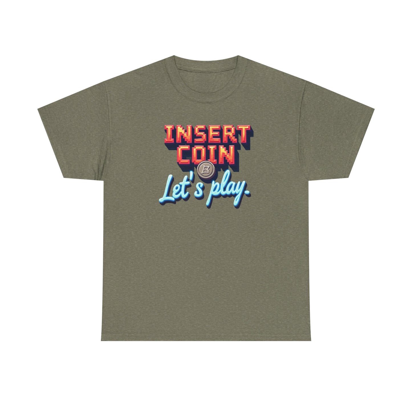 Insert Coin Tee, Let's Play Graphic Shirt, Retro Gamer T-Shirt, Unisex Cotton Tee, Gift for Game Lovers, Casual Wear