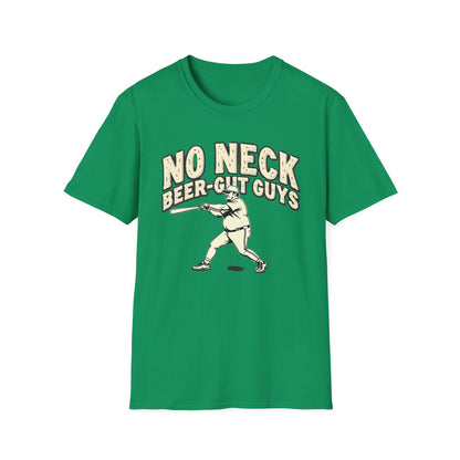 No Neck Beer Gut Guys T-Shirt | Unisex Softstyle Tee, Humor Apparel, Funny Gift for Beer Lovers, Casual Wear, Funny Saying Shirt - Psychonaut Swag