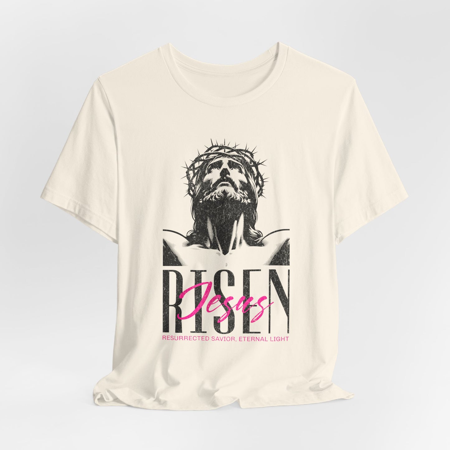Risen Jesus Portrait Tee — Christian Easter Resurrection T-Shirt