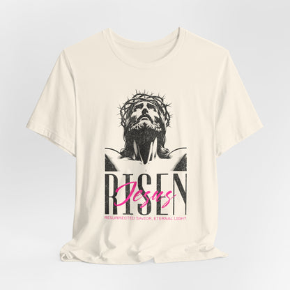 Risen Jesus Portrait Tee — Christian Easter Resurrection T-Shirt