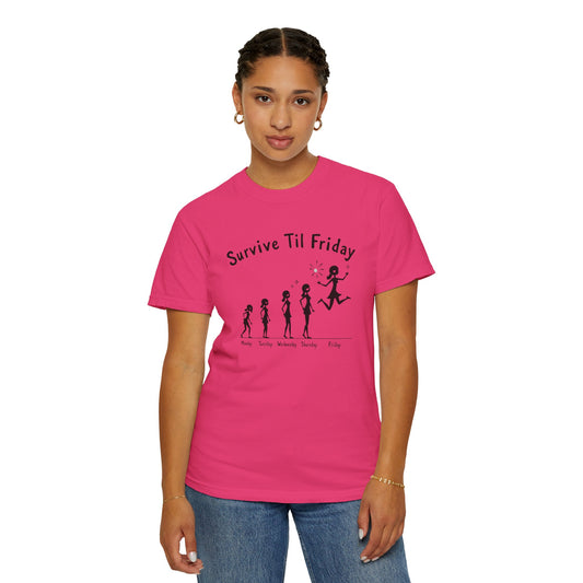 Survive Til Friday Unisex T-shirt, Funny Graphic Tee, Weekend Vibes Shirt, Casual Everyday Wear, Gift for Friends