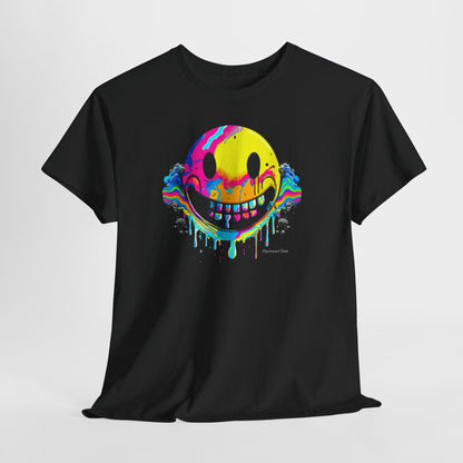 Drippy Smiley, Psychonaut Staple, Unisex Heavy Cotton Tee