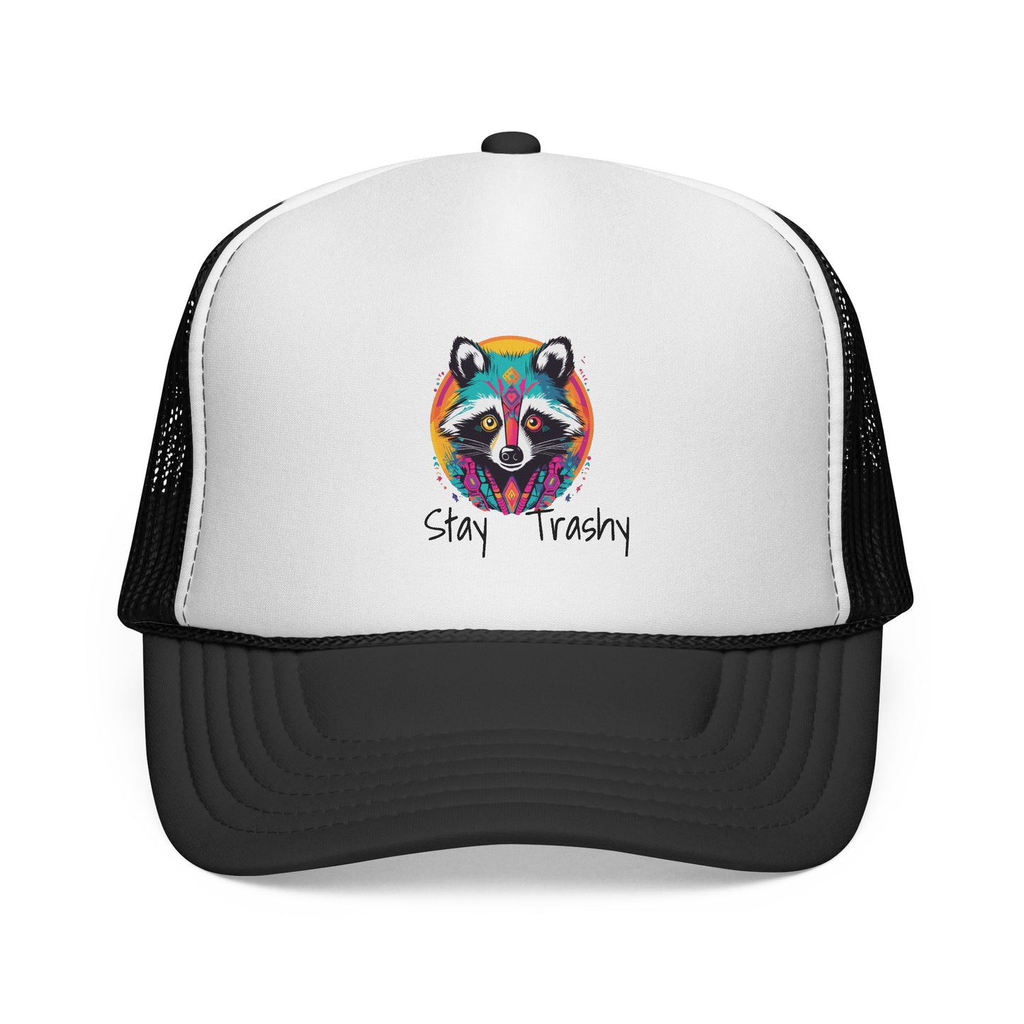 Stay Trashy Racoon, Snapback Trucker Caps