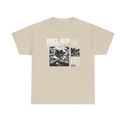 Astronaut Belief, Unisex Heavy Cotton Tee