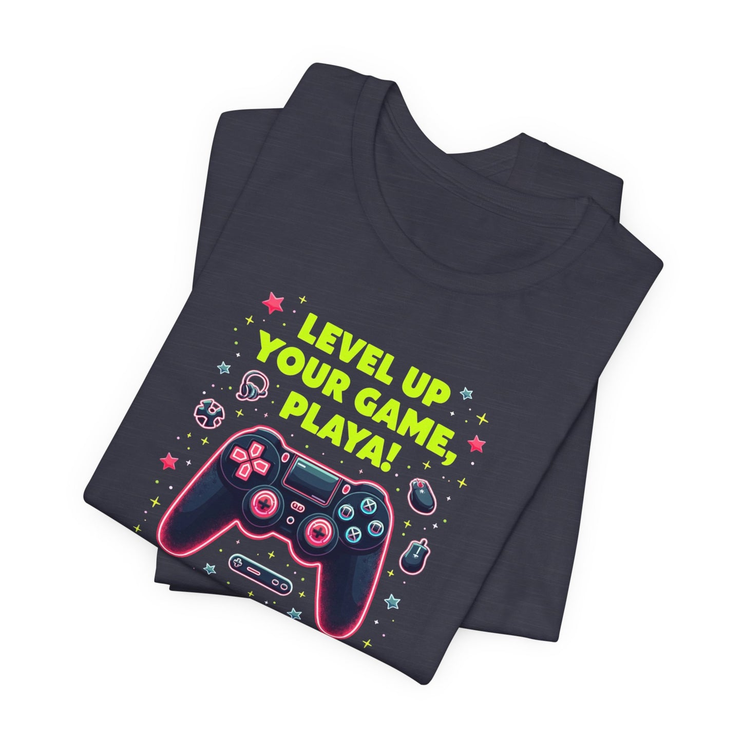 Level Up Your Game Playah! Gaming T-Shirt — Retro Controller Design