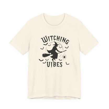 Witching Vibes Graphic Tee, Halloween Apparel, Unisex Costume Top, Casual T-Shirt, Spooky Season Outfit, Witchy Gift
