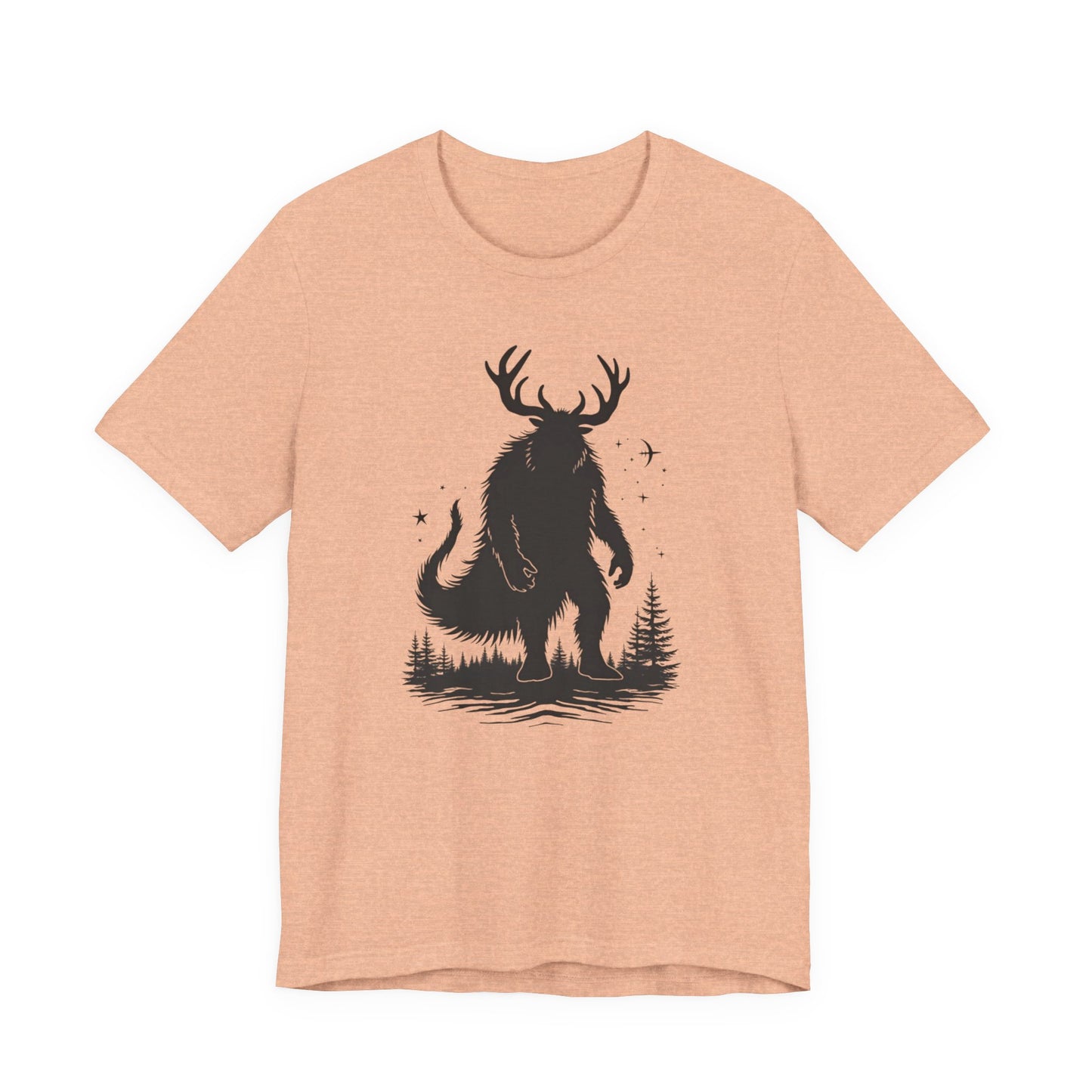 Krampus Squatch T-Shirt — Deer-Antlered Sasquatch Graphic Tee
