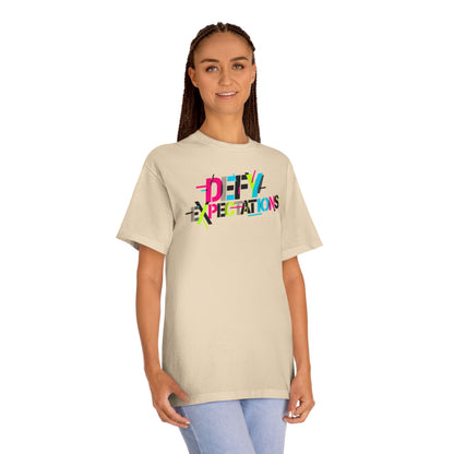 Defy Expectations Tee — Bold Retro Graphic T-Shirt