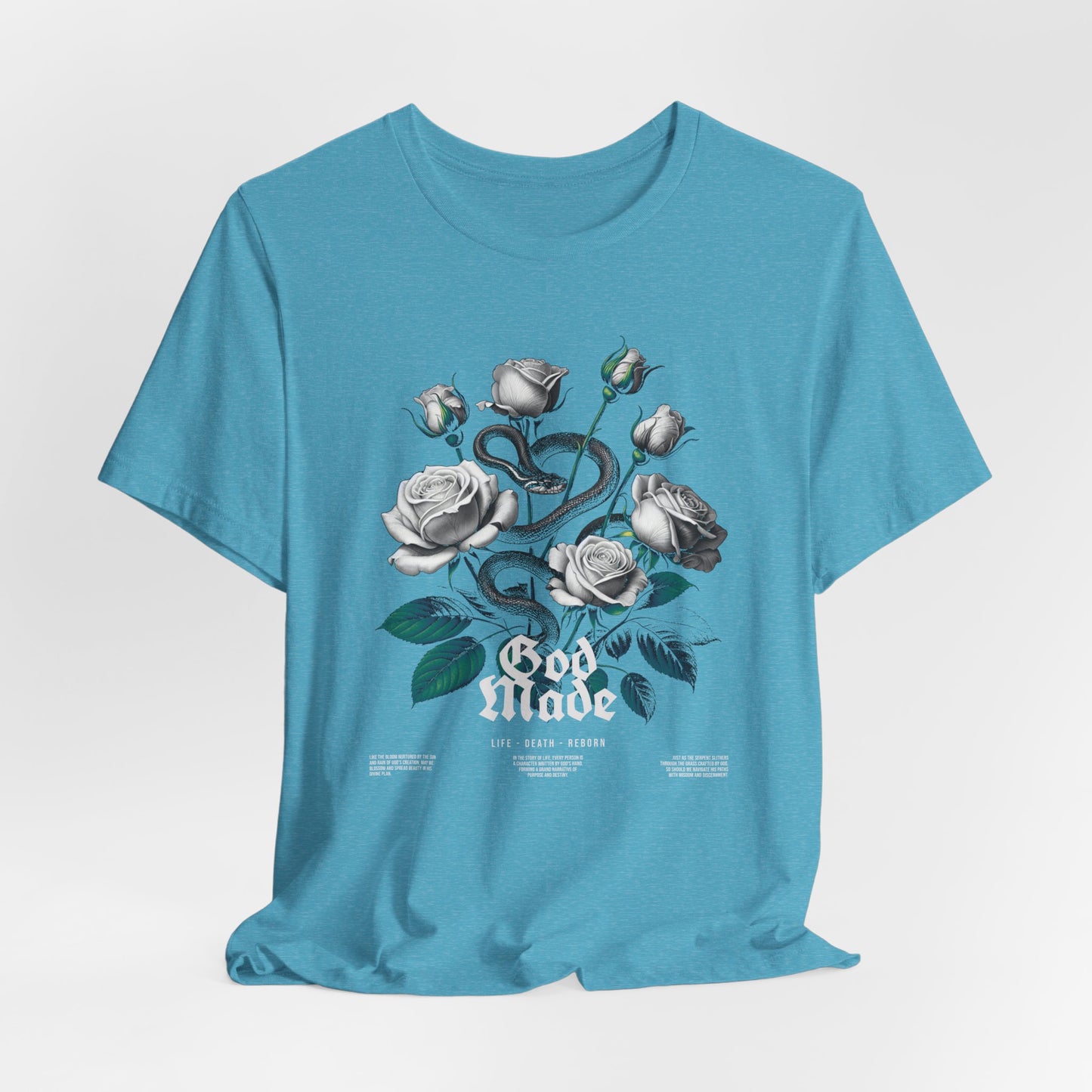 Rose and Snake Graphic Tee – Gothic Floral Vintage Shirt