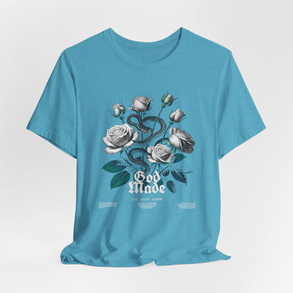 Rose and Snake Graphic Tee – Gothic Floral Vintage Shirt