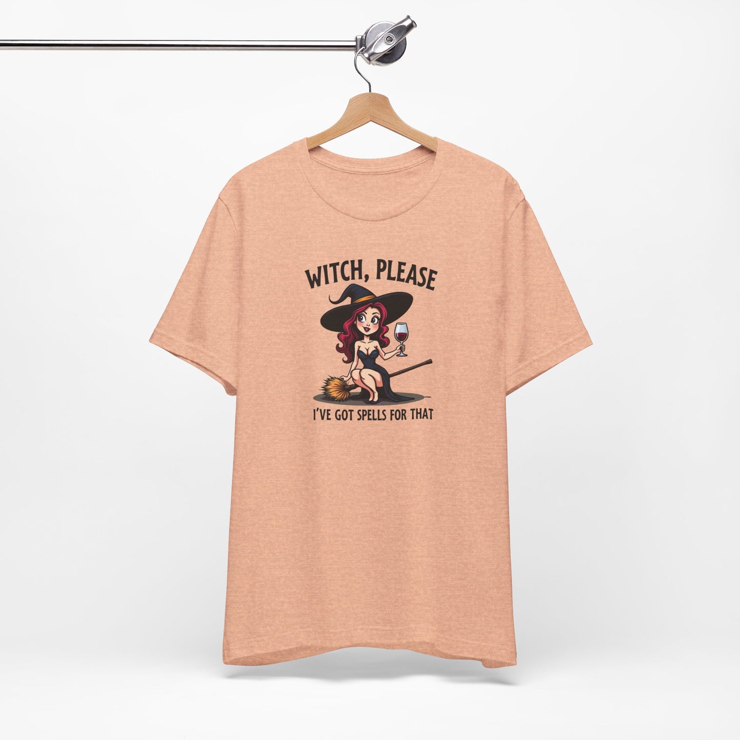 Witch, Please Tee — Cute Pinup Witch Graphic T‑Shirt ("I’ve Got Spells For That")