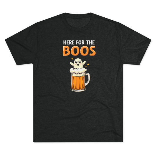 Here For The Boos Halloween T-Shirt — Ghost Beer Party Tee