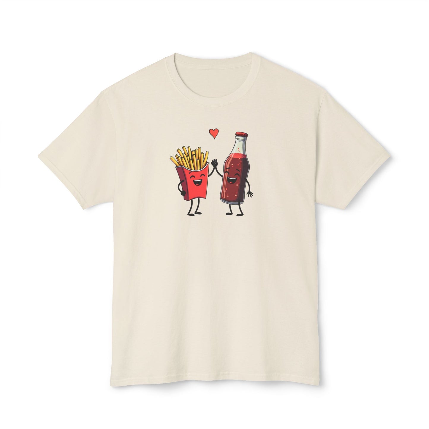 Fries & Soda Love T-Shirt — Cute Cartoon Food Couple Tee