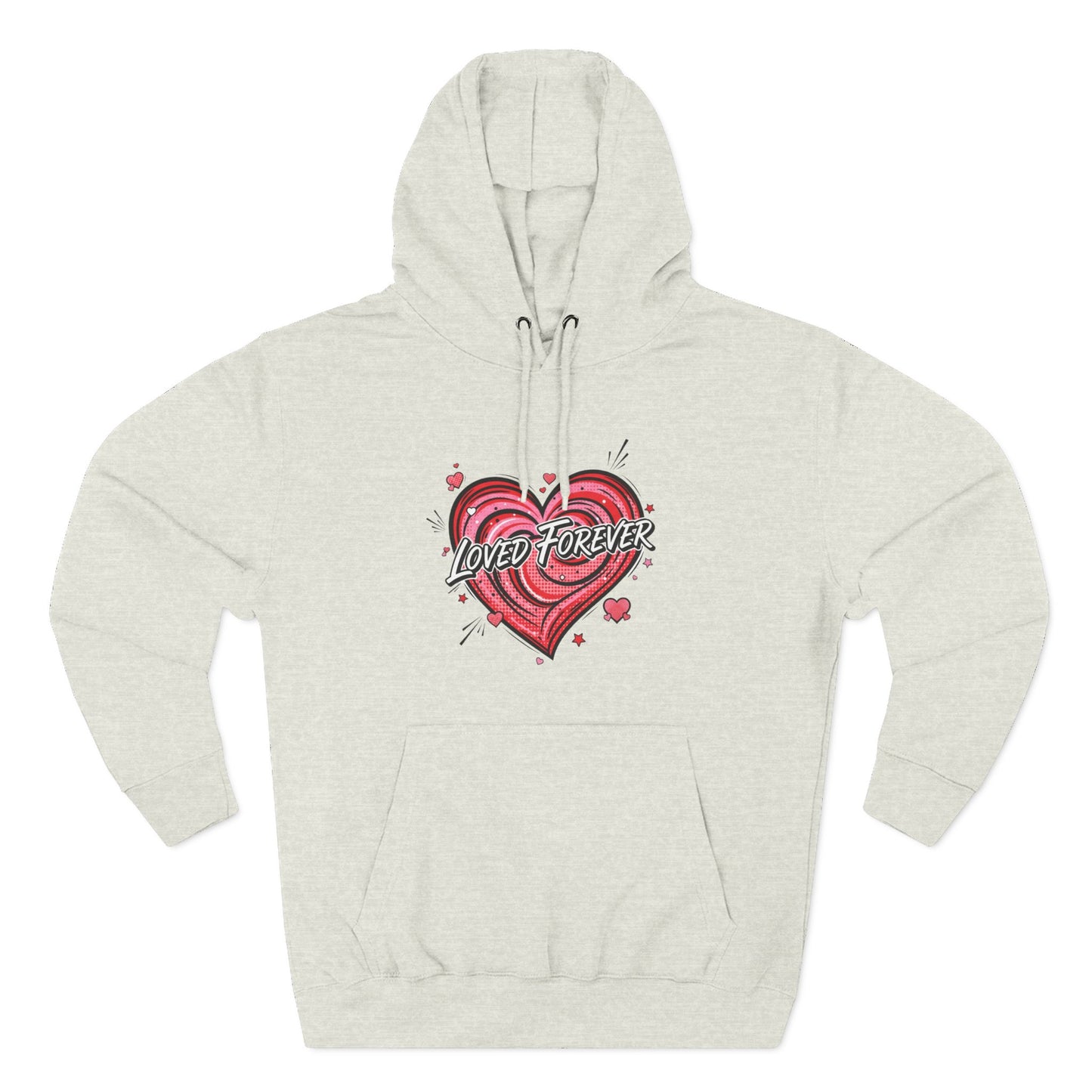 Love Forever Heart Hoodie — Vintage Tattoo Style Valentine's Sweatshirt