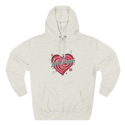 Love Forever Heart Hoodie — Vintage Tattoo Style Valentine's Sweatshirt