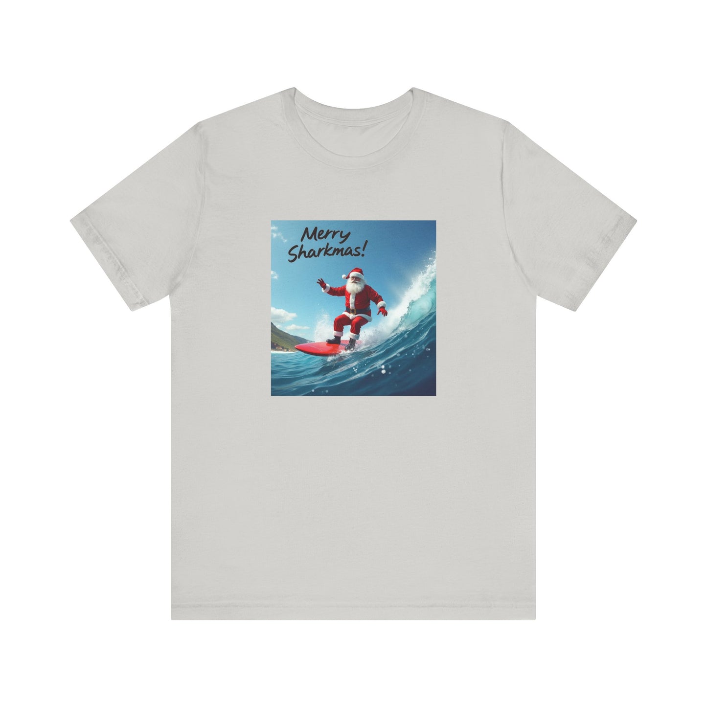 Merry Sharkmas Surfing Santa T-Shirt