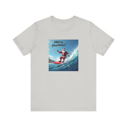 Merry Sharkmas Surfing Santa T-Shirt