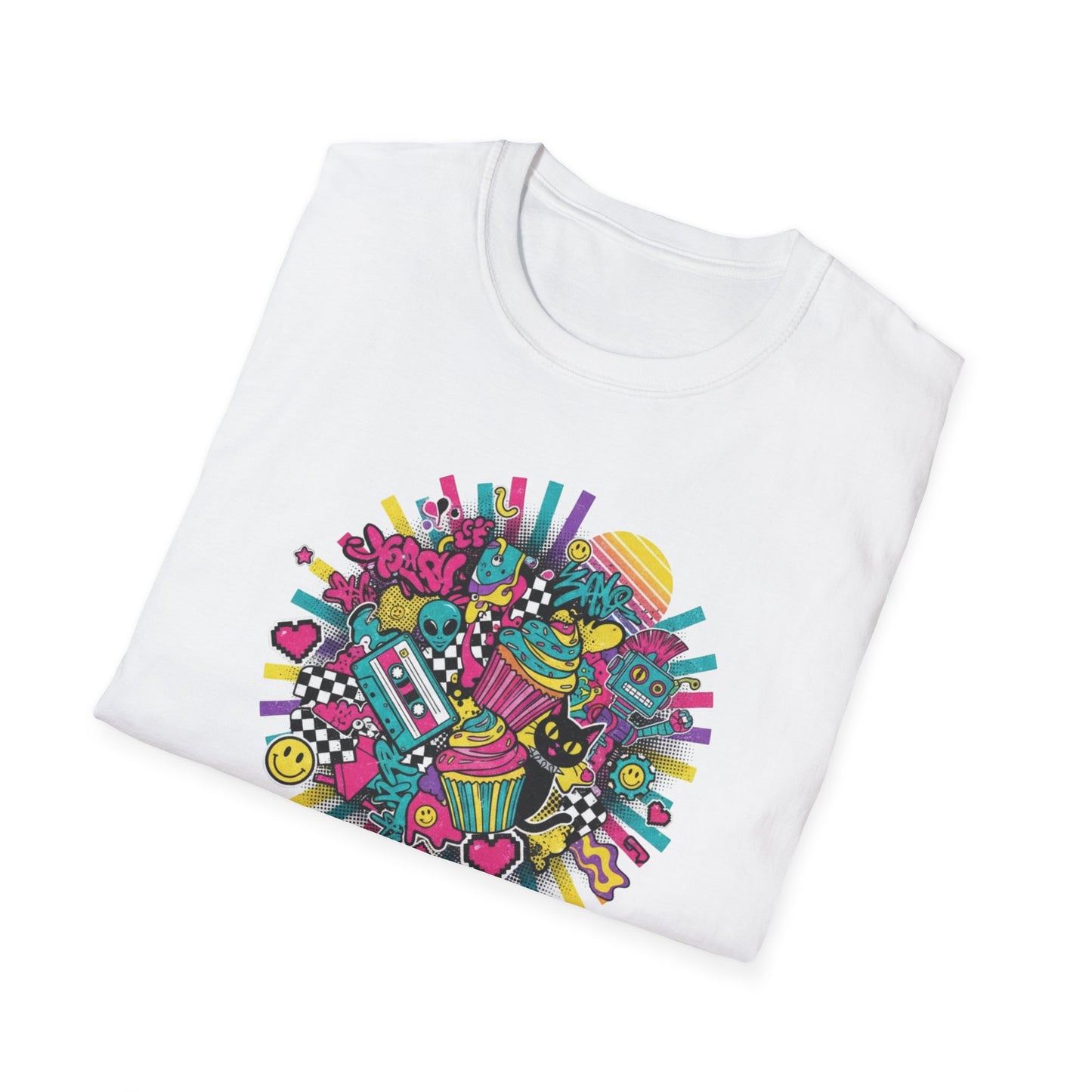 Retro Vaporwave Cassette Tee — 80s Synthwave Music Graphic T-Shirt