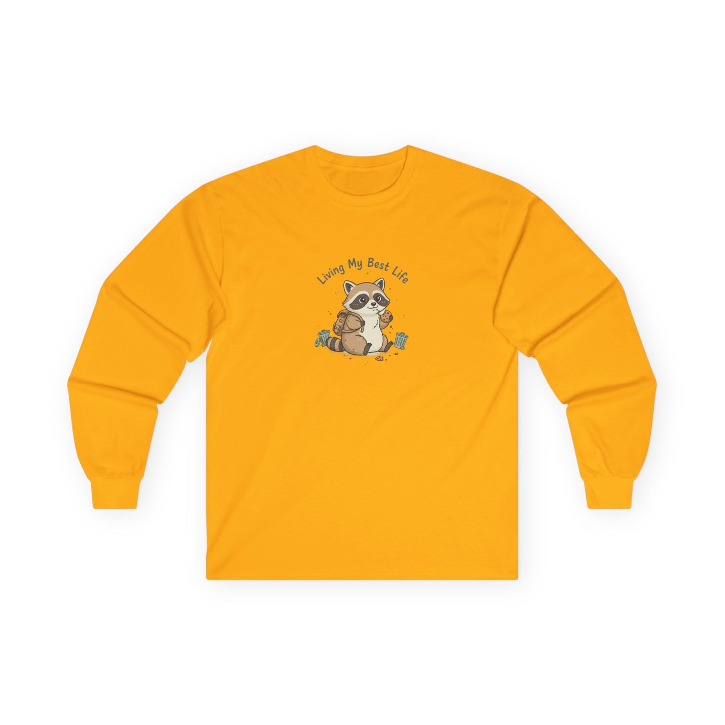 Raccoon, Best life, Long Sleeve Tee