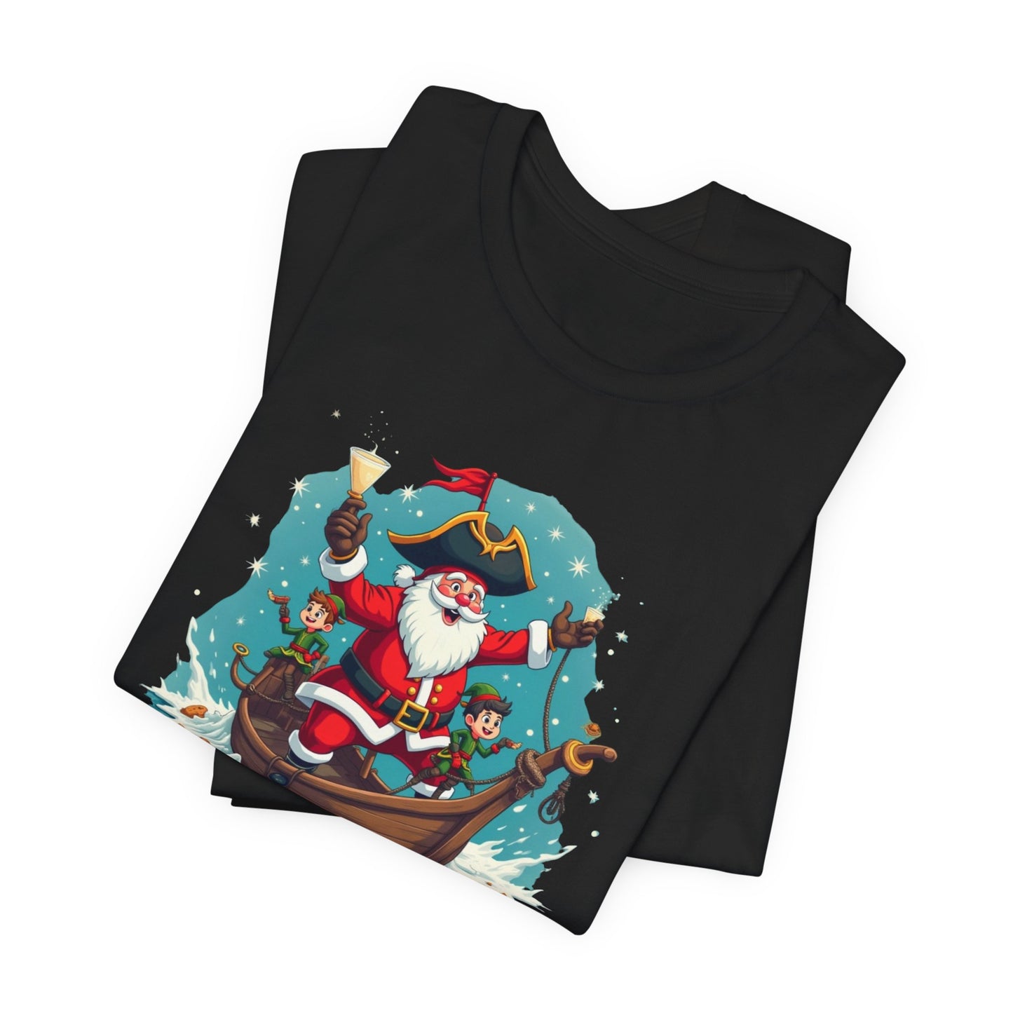 Santa in Gondola Christmas Tee
