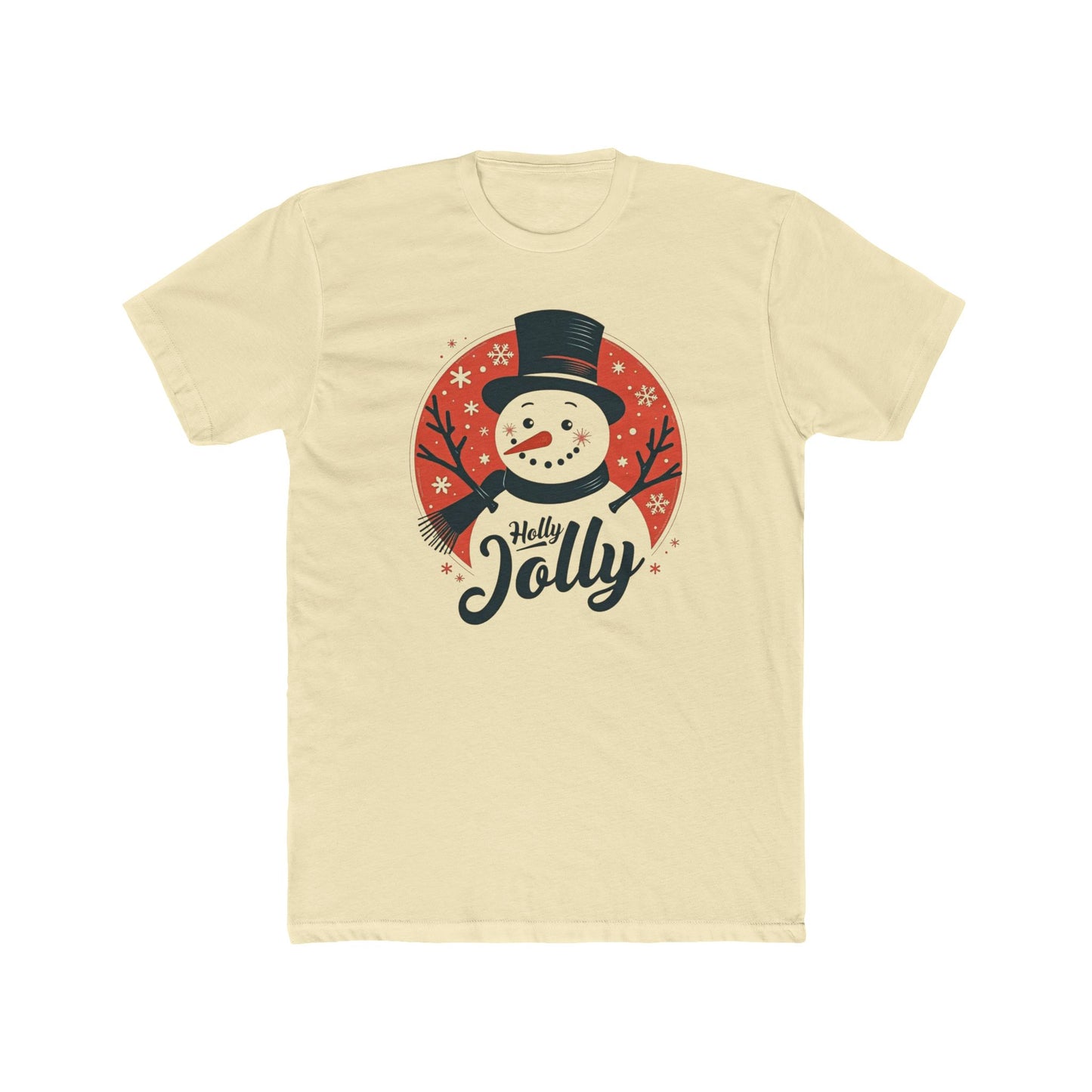 Holly Jolly Snowman T-Shirt — Christmas Holiday Crew Tee
