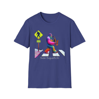Sax-Squatch, Unisex Softstyle T-Shirt