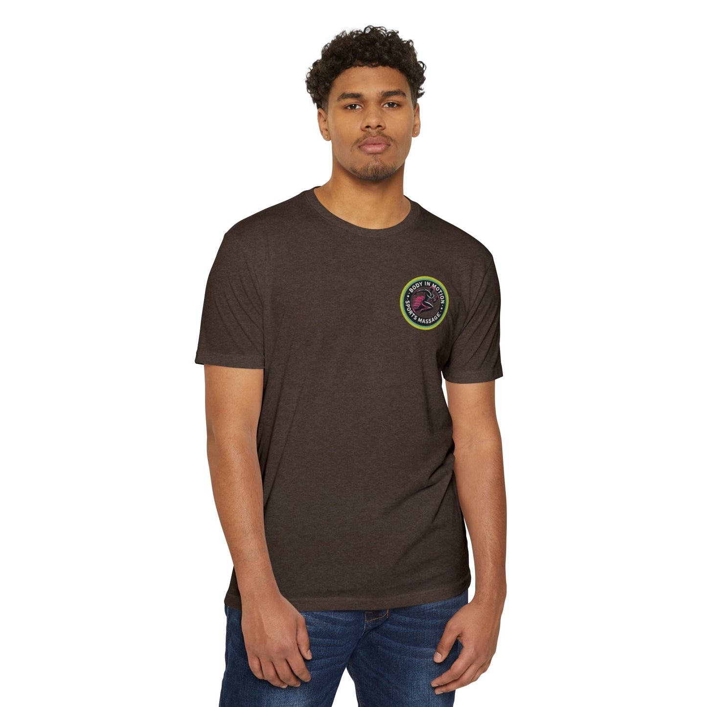 Sports Massage, Retro Camper Badge T-Shirt — Vintage RV Travel Logo Tee