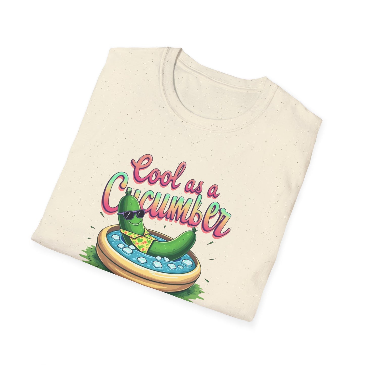 Cool as a Cucumber Unisex T-Shirt | Funny Summer Tee, Gift for Pool Parties, Relaxation Shirt, Fresh Summer Vibes, Chill Apparel, [...] - Psychonaut Swag