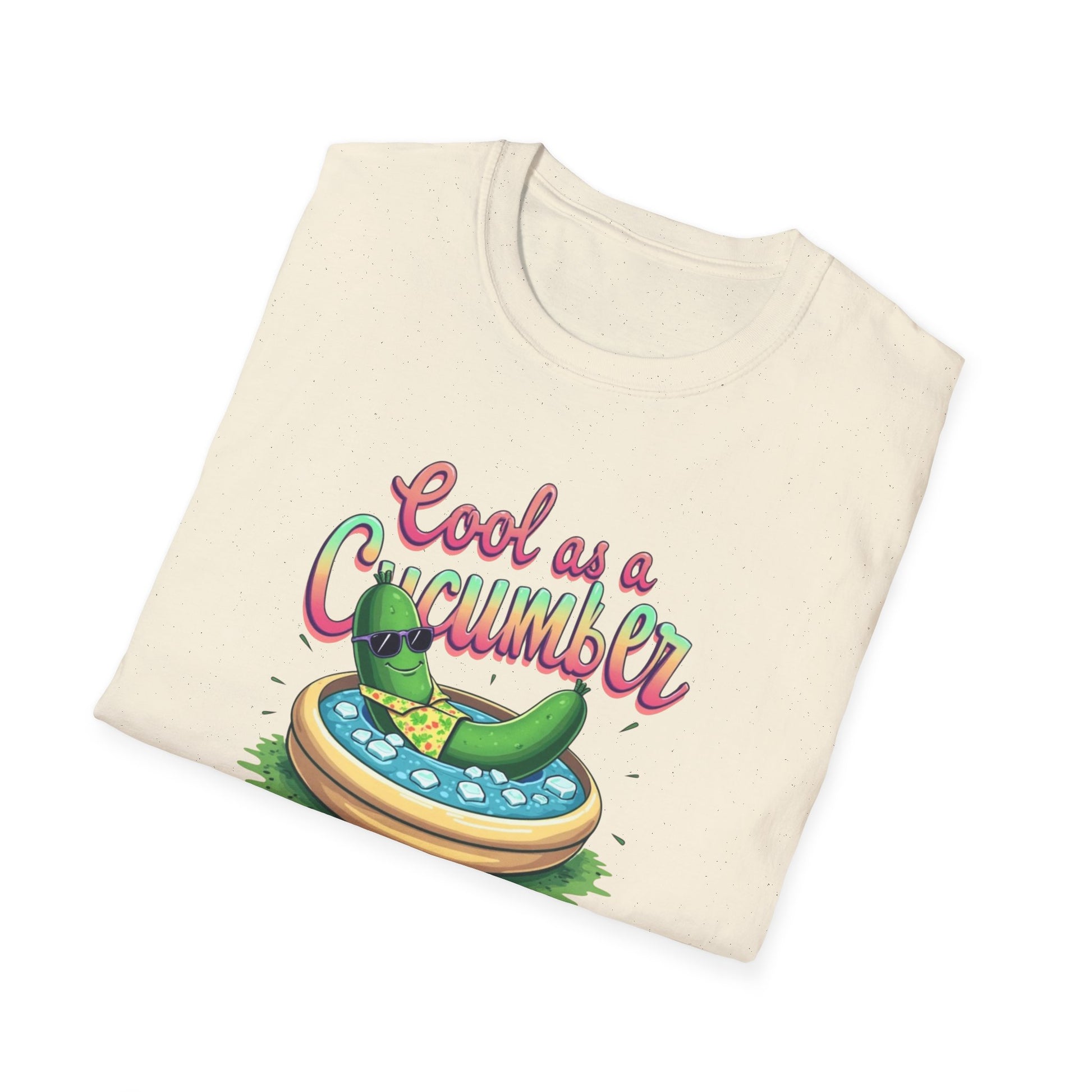 Cool as a Cucumber Unisex T-Shirt | Funny Summer Tee, Gift for Pool Parties, Relaxation Shirt, Fresh Summer Vibes, Chill Apparel, [...] - Psychonaut Swag