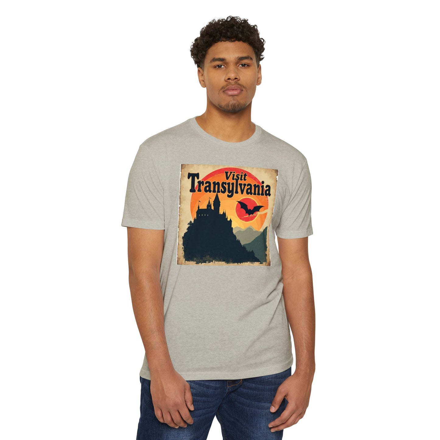 Visit Transylvania T-Shirt — Vintage Vampire Castle Halloween Tee