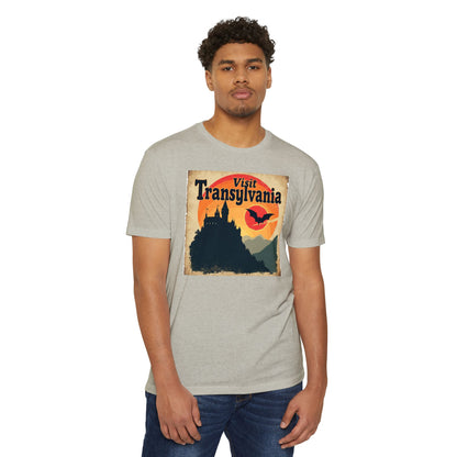 Visit Transylvania T-Shirt — Vintage Vampire Castle Halloween Tee