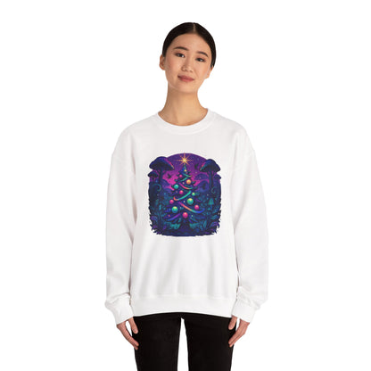 Psychedelic Christmas Tree, Unisex Heavy Blend™ Crewneck Sweatshirt