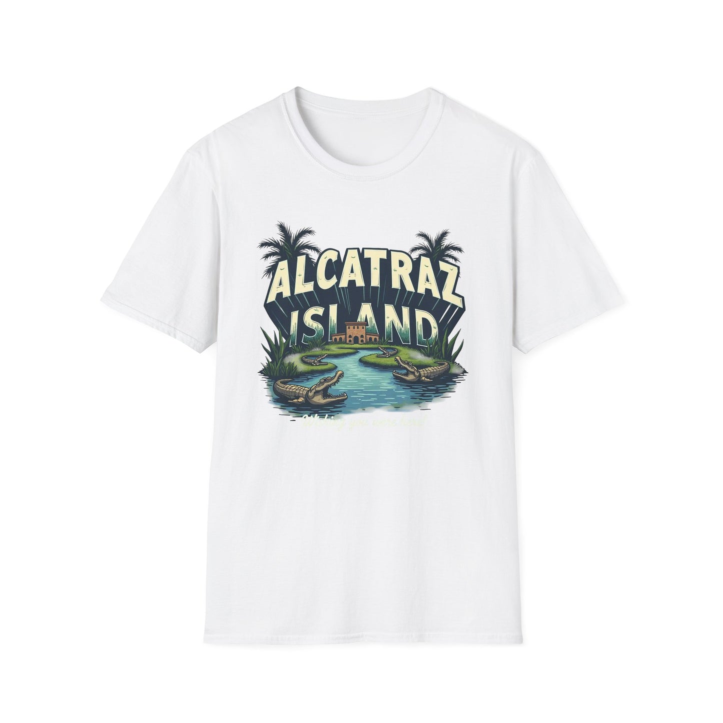 Alcatraz Island Vintage Travel T-Shirt — "Wishing You Were Here"