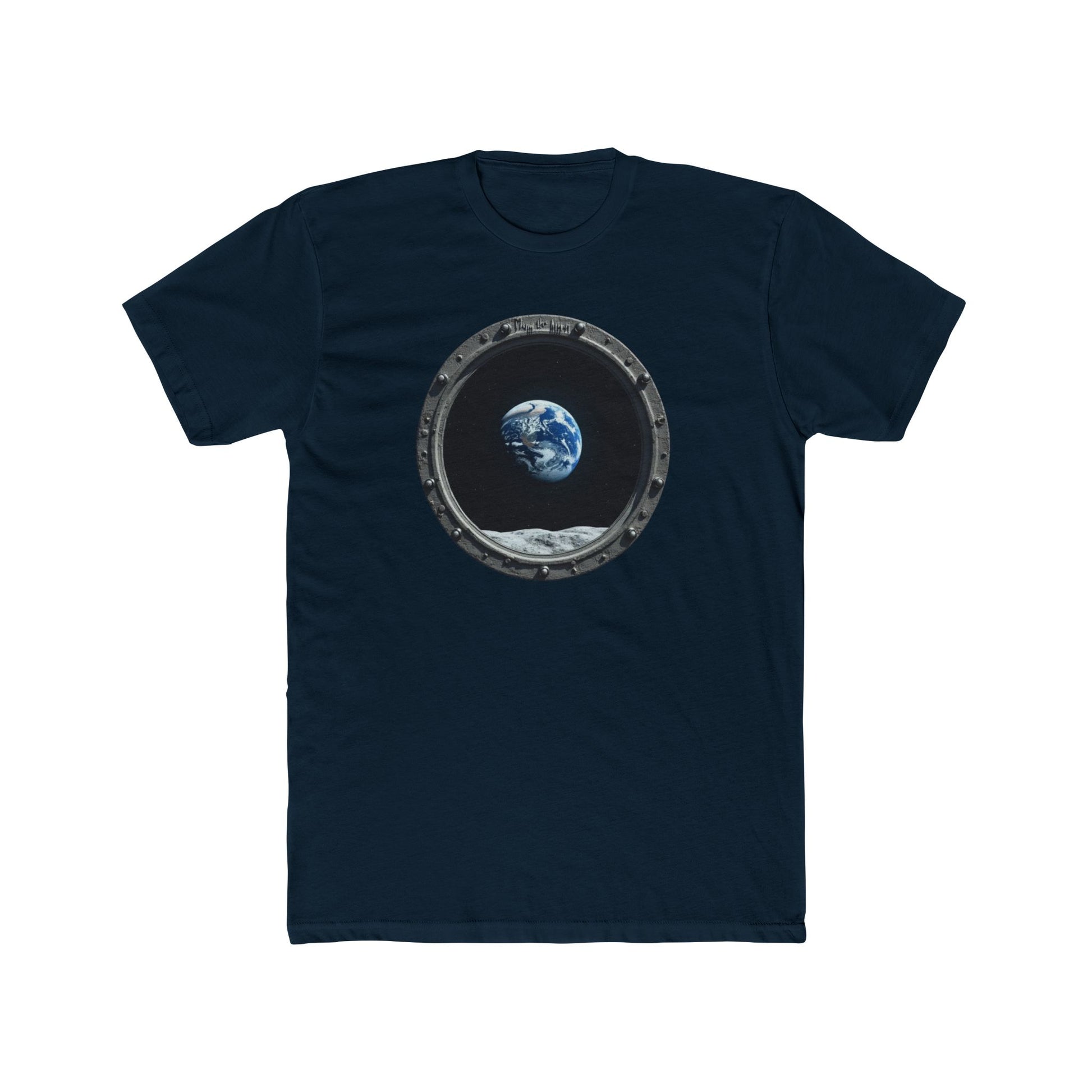 Earth view, Space-Inspired Unisex Cotton Crew Tee, Perfect for Astronaut Lovers, Casual Wear, Gift for Space Enthusiasts, Earth Day Celebration, [...] - Psychonaut Swag