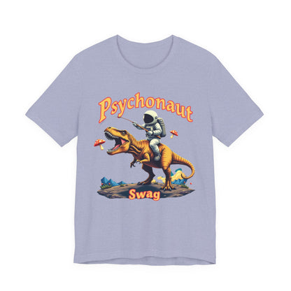 Psychonaut T-Rex Tee - Cool Retro Unisex Jersey Short Sleeve Shirt, Perfect for Gifts, Festivals, and Everyday Wear - Psychonaut Swag