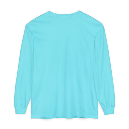 Sunset Dolphin Unisex Garment-dyed Long Sleeve T-Shirt - Psychonaut Swag