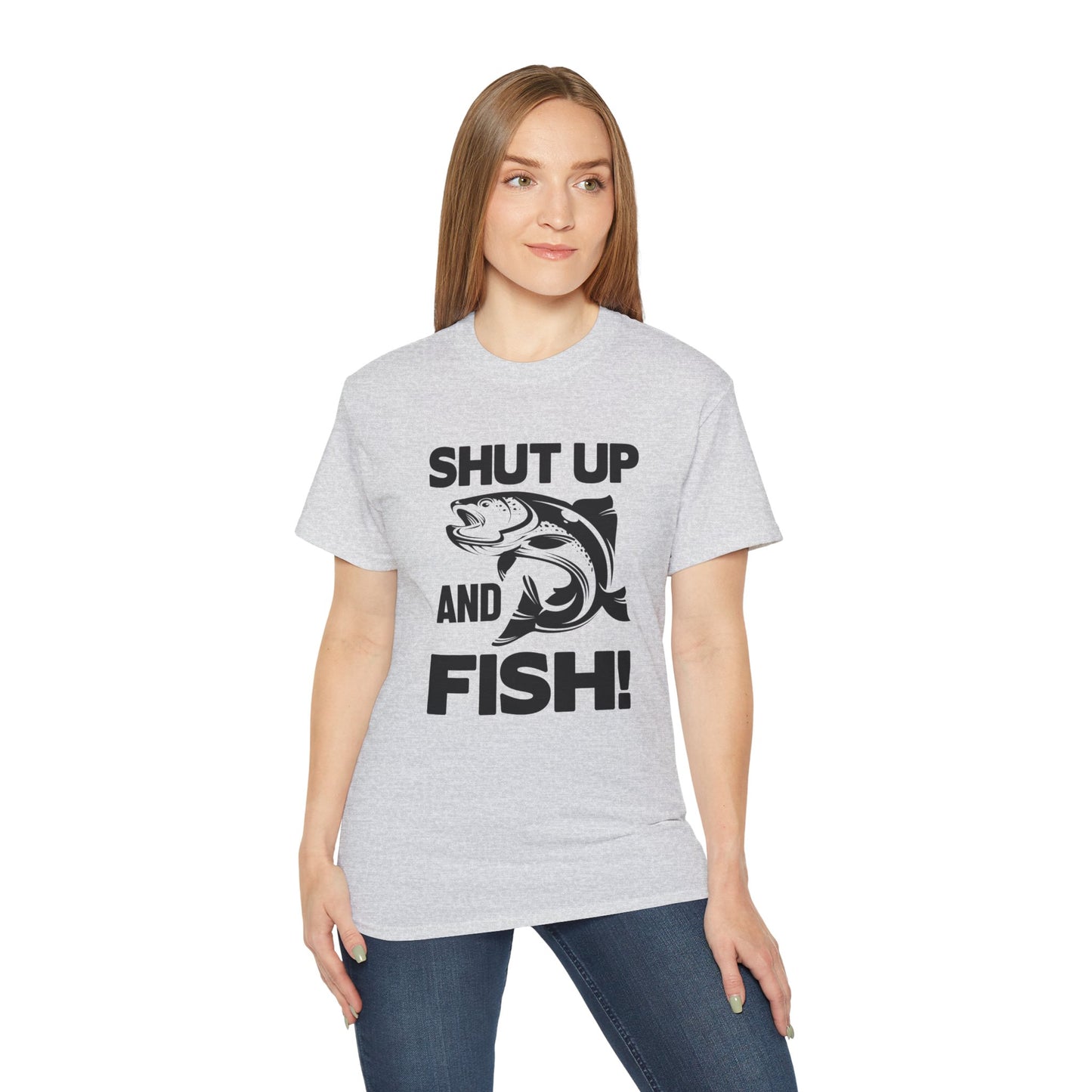 Quiet While Fishing, Unisex Ultra Cotton Tee