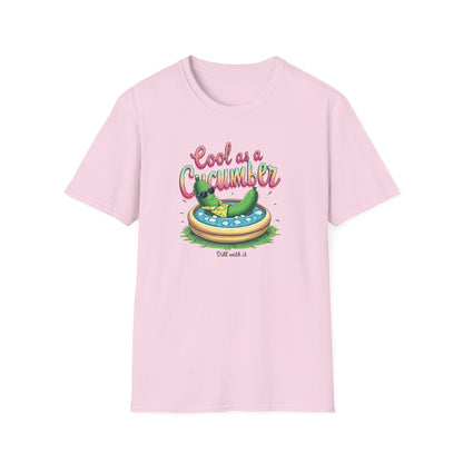 Cool as a Cucumber Unisex T-Shirt | Funny Summer Tee, Gift for Pool Parties, Relaxation Shirt, Fresh Summer Vibes, Chill Apparel, [...] - Psychonaut Swag