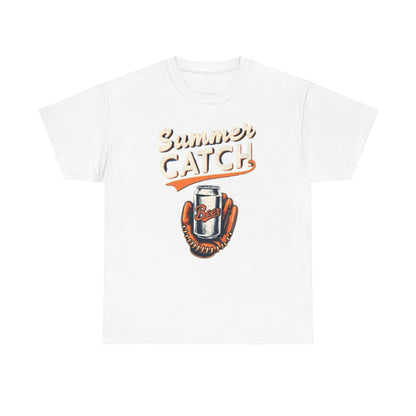 Summer Catch Tee, Casual Summer Shirt, Gift for Beer Lovers, Fun Graphic T-Shirt, Perfect for BBQs and Picnics - Psychonaut Swag