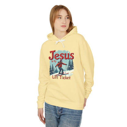 Jesus Is My Lift Ticket Hoodie — Christian Skiing Pullover