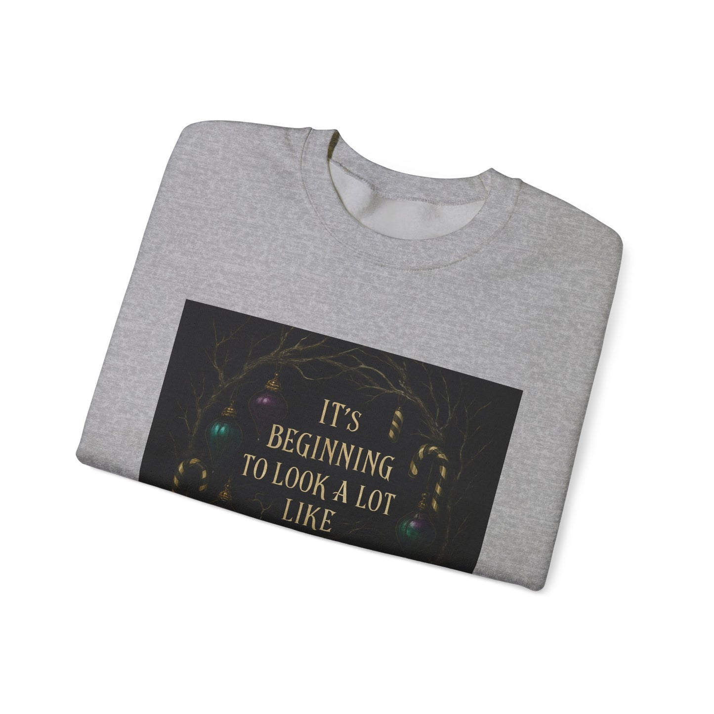 Goth‑Mas Crewneck Sweatshirt — "It's Beginning to Look a Lot Like Goth‑Mas" Holiday Gothic Sweater