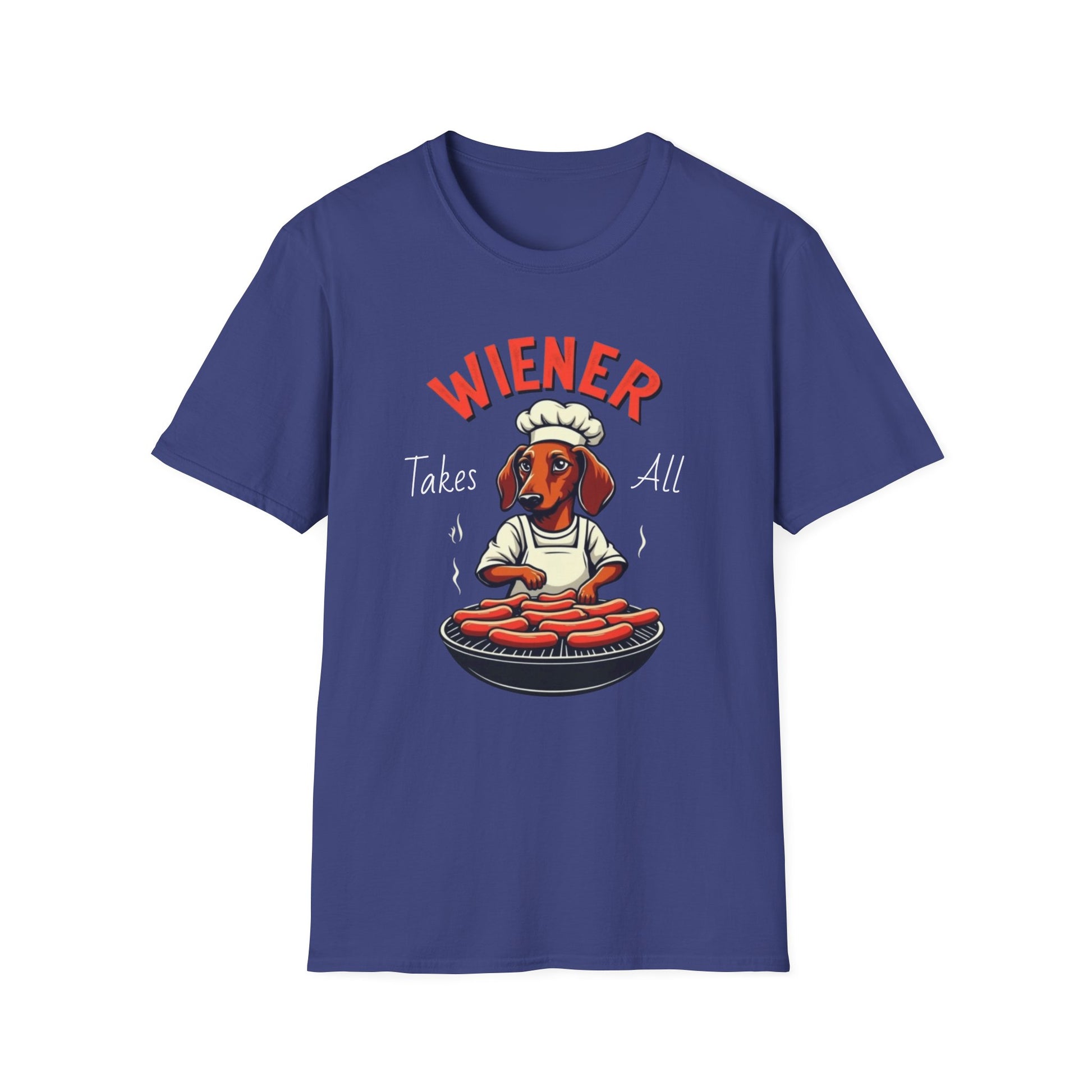 Wiener takes all, Dog Humor T-Shirt, Funny Pet Lover Gift, Cute Dog Tee, Unisex Funny Shirt, Dog Lover's Apparel - Psychonaut Swag