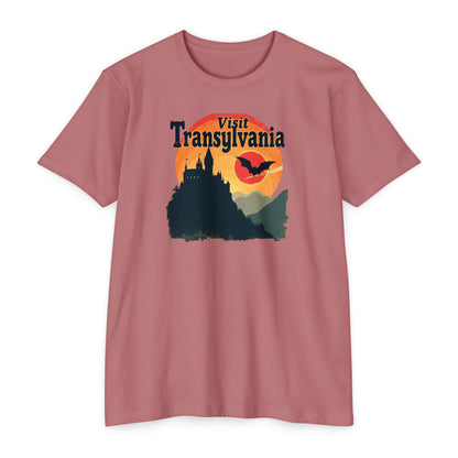 Visit Transylvania T-Shirt — Vintage Vampire Castle Halloween Tee