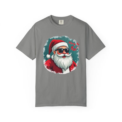 Santa Sunglasses T-Shirt — "Merry Ho Ho!" Cool Retro Christmas Tee