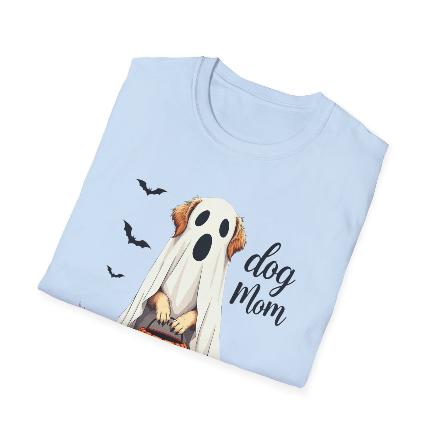 Dog Mom Halloween T‑Shirt — Cute Ghost Pup Pumpkin Tee