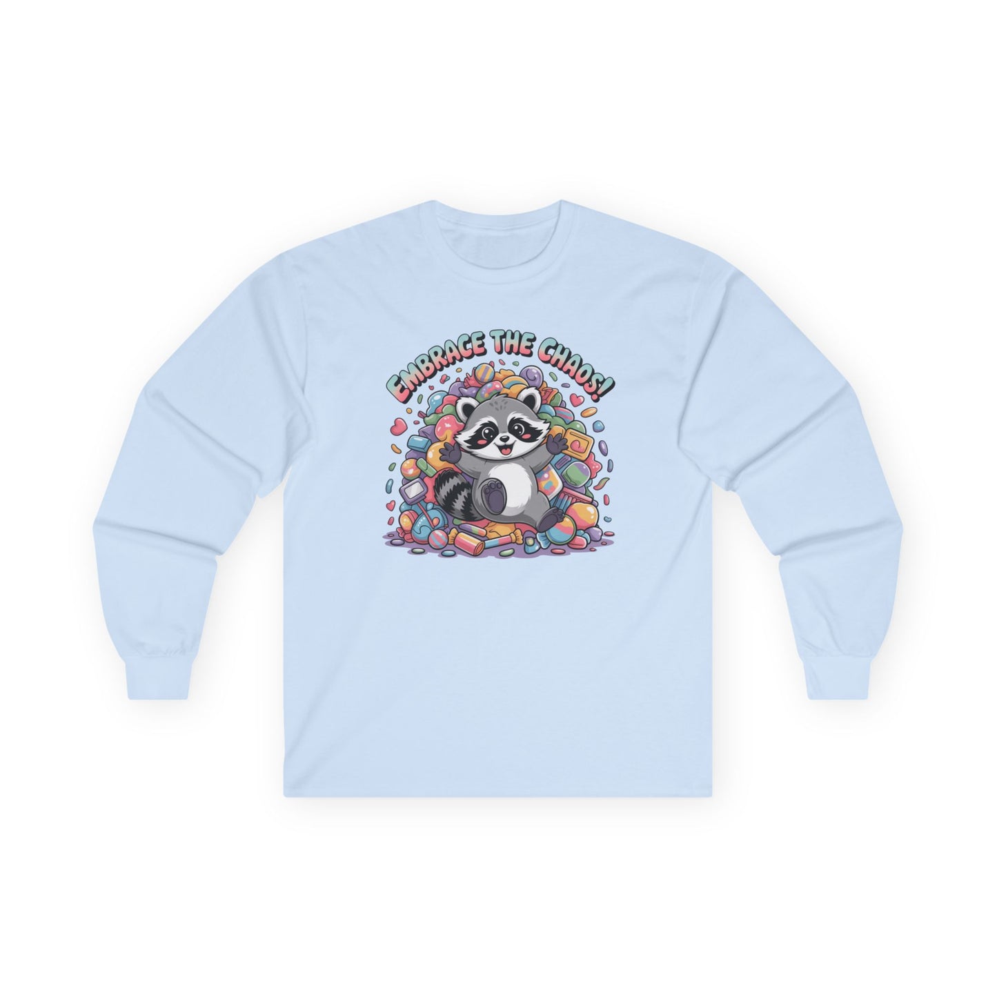 Racoon, Trash Panda Chaos Unisex Ultra Cotton Long Sleeve Tee