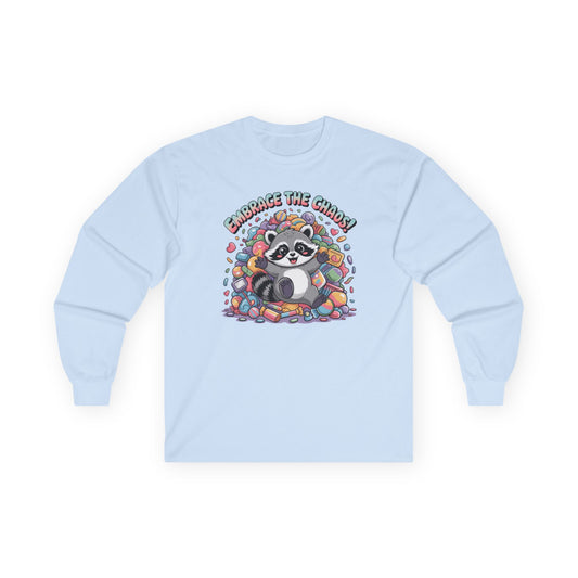 Racoon, Trash Panda Chaos Unisex Ultra Cotton Long Sleeve Tee