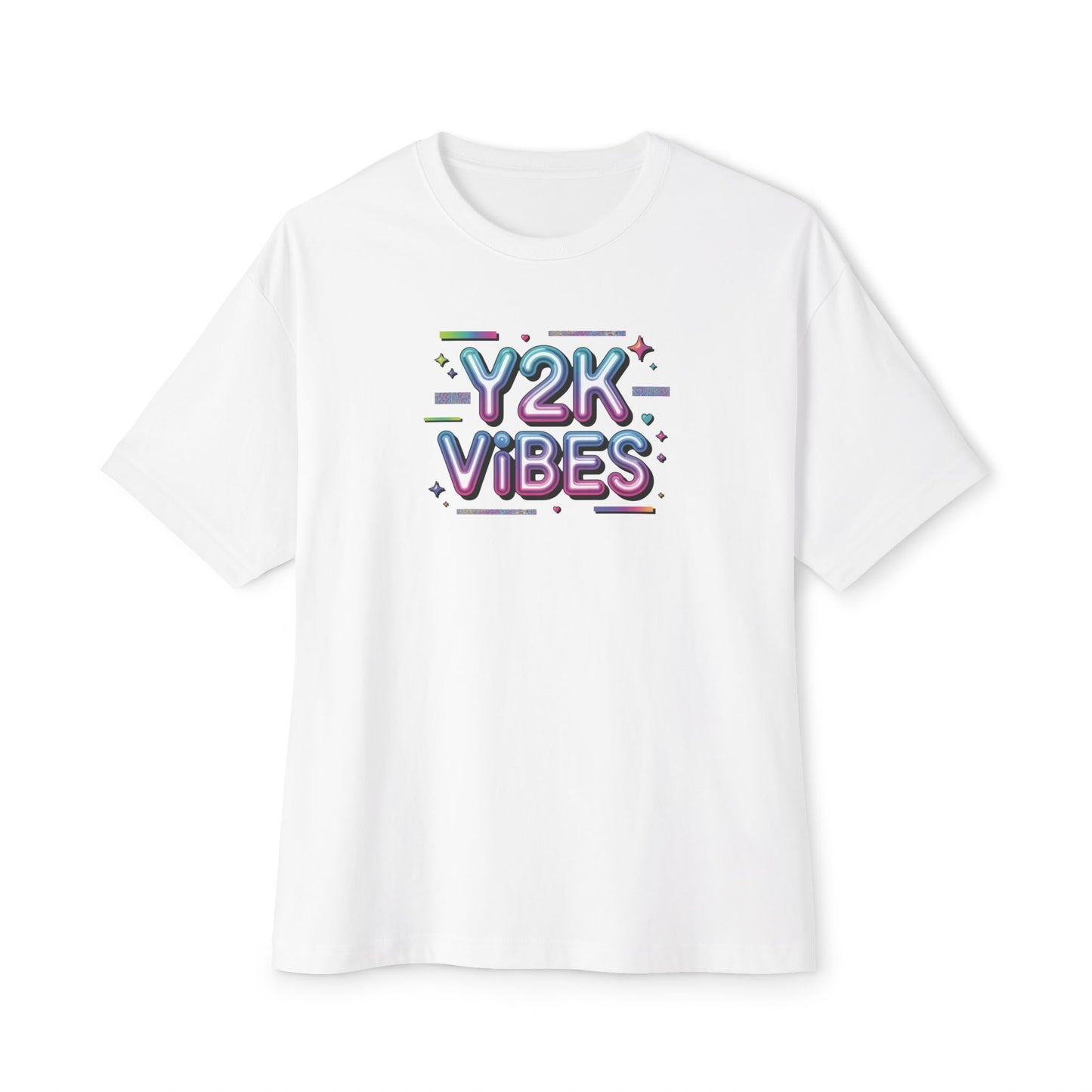 Y2K Vibes Tee - Retro 2000s Graphic Boxy T-Shirt