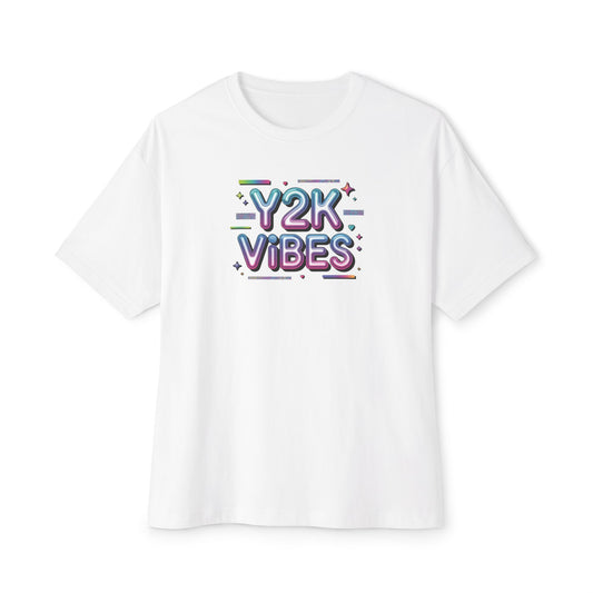 Y2K Vibes Tee - Retro 2000s Graphic Boxy T-Shirt