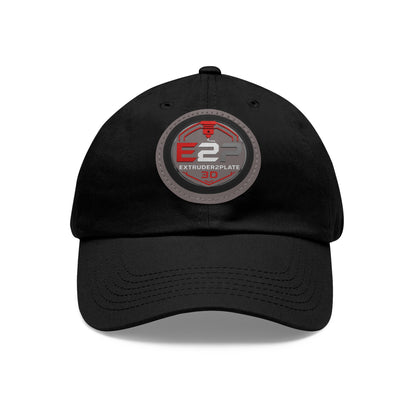 Extruder2Plate, Dad Hat with Leather Patch (Round)